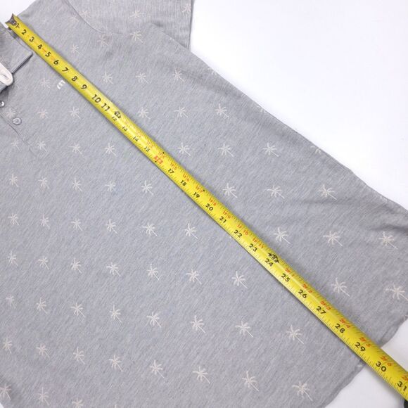 TRAVIS MATHEW In Flight Golf Polo Gray Pam Tree Hawaiian Resort Casual Shirt - Picture 4 of 7